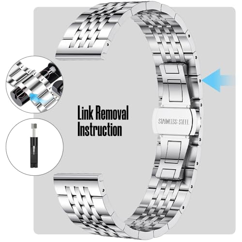 Correa de acero inoxidable 22mm para Spade & Co Health Smartwatch 4 miniatura 4