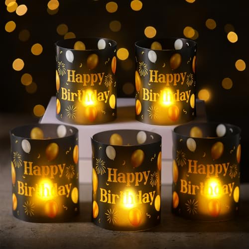 10 Pcs Happy Birthday Centerpieces for Tables Birthday Lantern Bo...