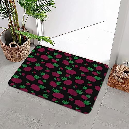 Alfombra de Baño Alfombra Ducha Antideslizante,Patrón irregular vegetal personalizado de alimentos orgánicos de rábano grande y pequeño,Suave Felpa Alfombras y Moquetas Alfombrilla para Baño 40x60cm