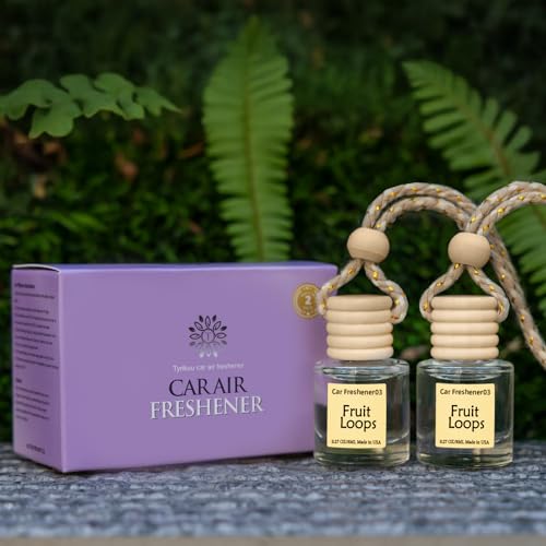 Image of Hanging Car Air Freshener, Long Lasting Scent, Cute Air Fresheners for Women, 2 Pack Non-Toxic Essential Oil Diffuser, Made in USA
