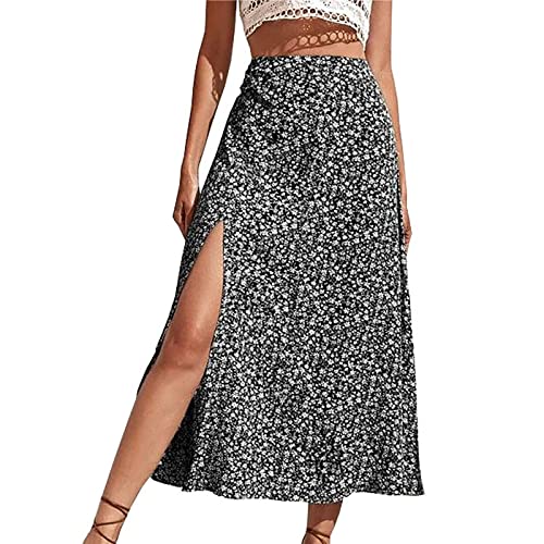 Boho Hawaiian High Cut A Line Slit Tropical Beach Vacation Skirts for Women Floral Graphic Maxi Skorts Women 2025 Trendy2