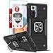 LeYi Coque pour Xiaomi Redmi Note 10 Pro/Note 10 Pro Max avec 2 x Verre Trempé, [Béquille 360° Support Rotatif] Militaire Renforcée Intégrale Rigide PC et TPU Silicone Full Protection Etui Housse Noir