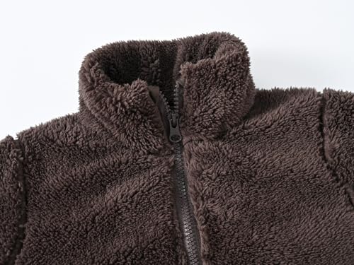 AIWUHE Toddler Girls Boys Fleece Jacket Kids Polar Fleece Zipper Jacket Soft Fall Winter Warm Outerwear With Pockets 2-8Y4