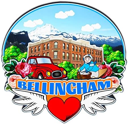 Bellingham Washington USA Fridge Magnet 3D Classic Wooden Refrigerator Magnets Landmark Handmade Craft Travel Souvenir Gift Collection Decoration -2061 image 5