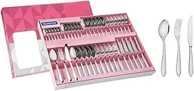 Faqueiro Aço Inox com Faca para Churrasco com 42 Peças Tramontina Laguna.