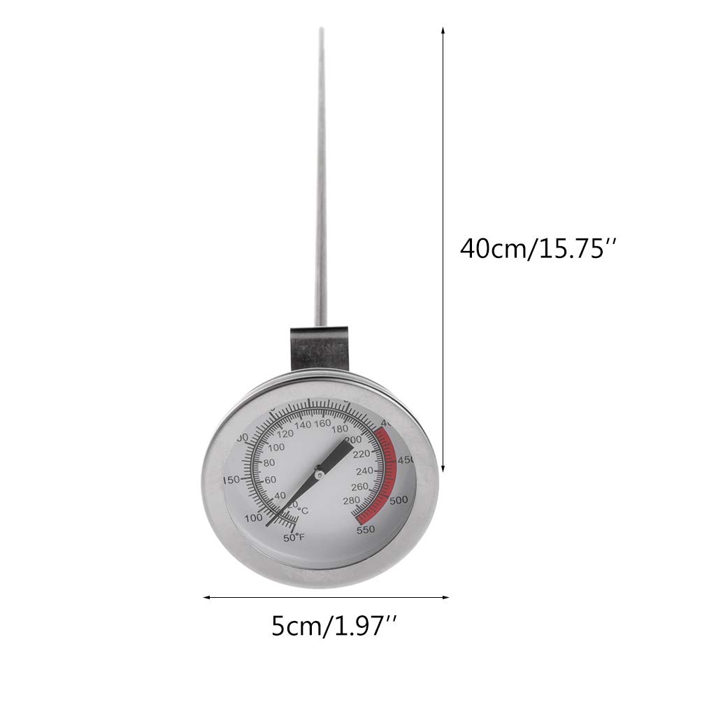Termometro Olio Da Frittura In Acciaio Inox - Sonda Lunga Per Cucina