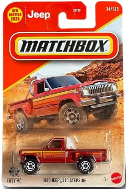 Matchbox 1980 Jeep J10 Stepside [Red] 34/125, 1:64 Scale Diecast Toy Vehicle