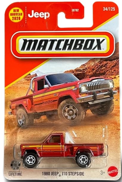 Matchbox 1980 Jeep J10 Stepside [Red] 34/125, 1:64 Scale Diecast Toy Vehicle