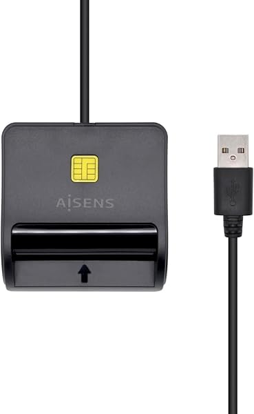 AISENS Lector de Tarjeta Inteligente DNI con Lector de Tarjetas SIM. SD. Micro SD. MMC. RS-MMC. MMC Micro. Negro - 2
