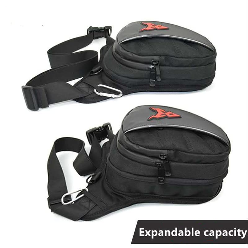 Beintasche Herren Motorradtropfen Taille Bein Bag Oberschenkel Gürtel Hüfte Bum wasserdichte Motorrad Reise Fanny Pack Taschen Motorrad Beintasche(Green Remark)