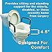 Carex E-Z Lock Raised Toilet Seat with Handles, 4.5 Inch Toilet Seat Riser with Arms, Toilet Riser Fits Most Toilets, Elongated or Round, Toilet Seat Lifter, White