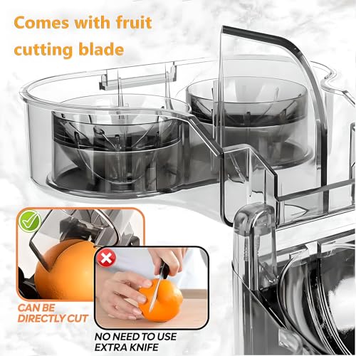 Spremiagrumi Elettrico a Doppia Testa per Arance, Limoni e pompelmi, per la Cucina di casa, Bar (Black)