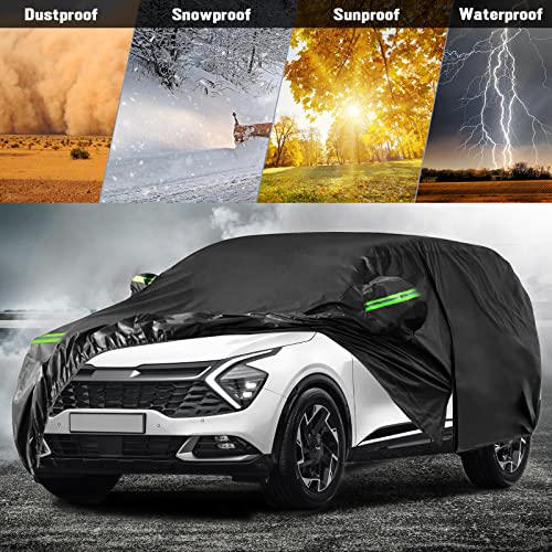 Image of Car Covers Waterproof All Weather Replace for 2020-2025 Kia Sportage, 6 Layers Custom-Fit Outdoor Full Car Covers with Zipper Door for Snow Rain Dust Hail Protection (Sportage)