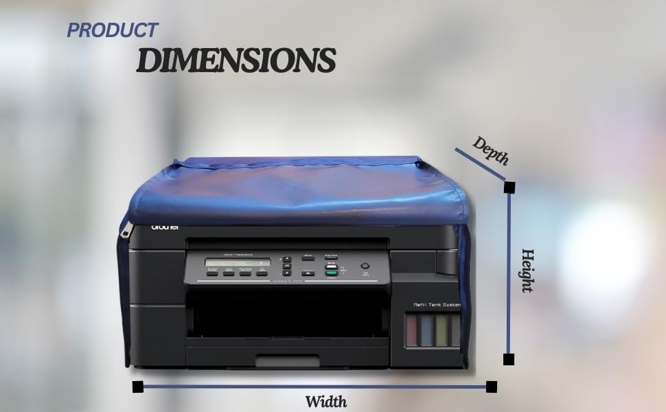 Image of Fabric Protectio Chain Printer Cover For Brother MFC-T920DW /DCP-T820DW Dust Proof / Water Proof Washable (Blue)