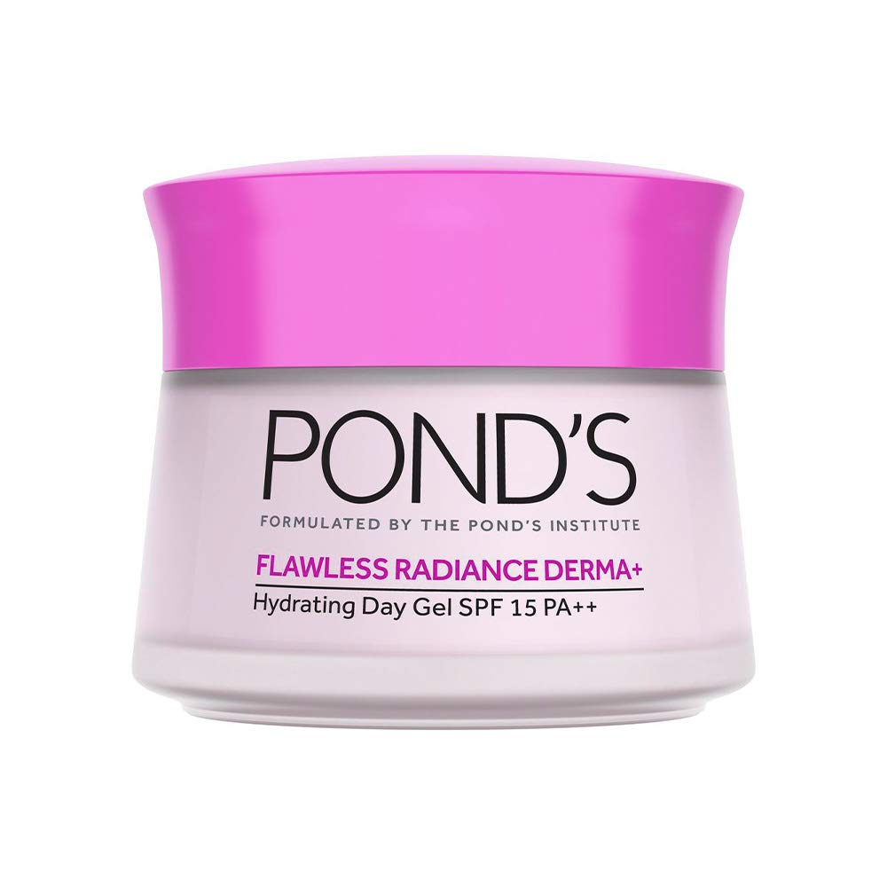 Pond's Flawless Radiance Hydrating Day Gel Cream with SPF 15 and Niacinamide, Even-tone Glow Fades Dark Marks, 50ml