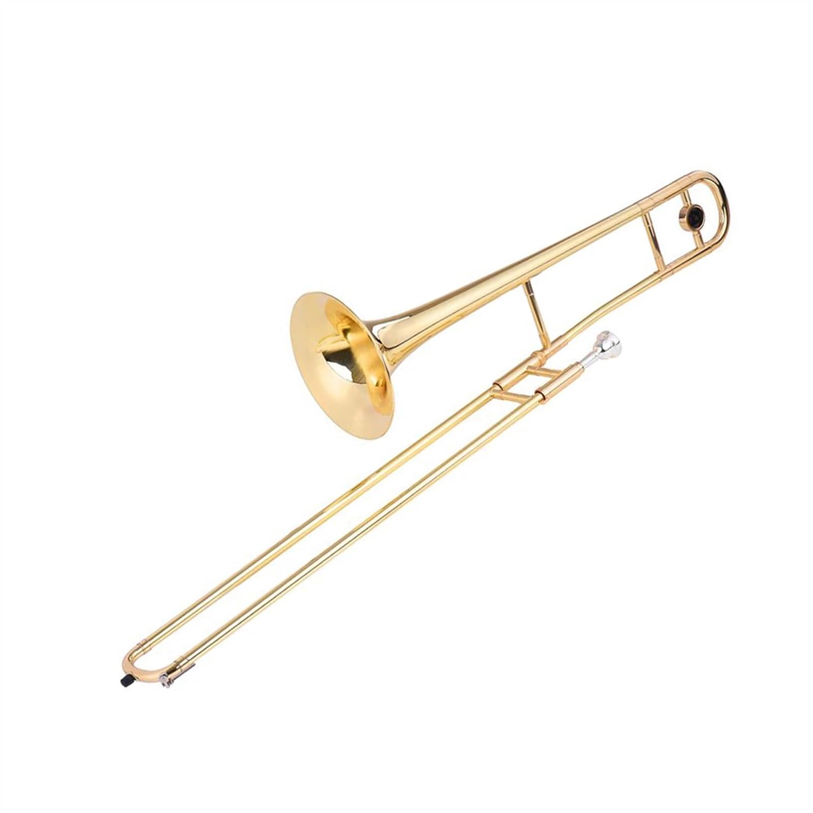 Trombones Instrumentos musicales Trombón Tenor Latón Lacado Dorado Bb Tono Si Bemol Instrumento De Viento Con Boquilla De Cuproníquel Estuche Para Palos