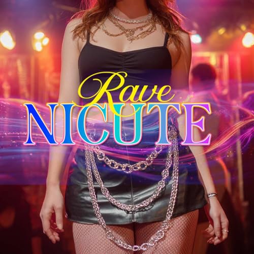 Nicute Chain Belt Black Punk Leather Waist Chain Belt Rave Accessories for Women3