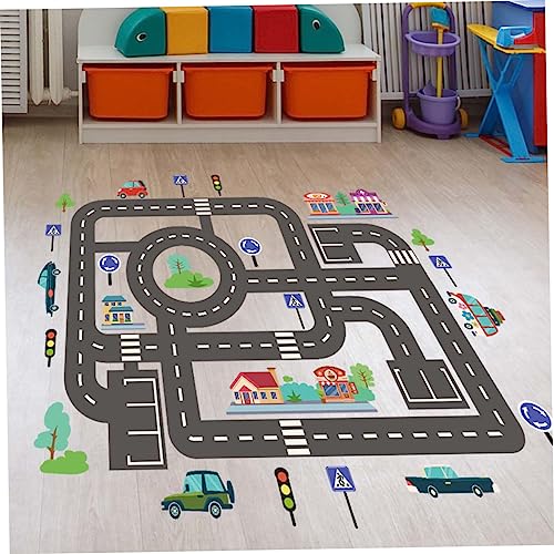 Vinilos decorativos infantil con autos y semáforo 90x30 cm miniatura 3