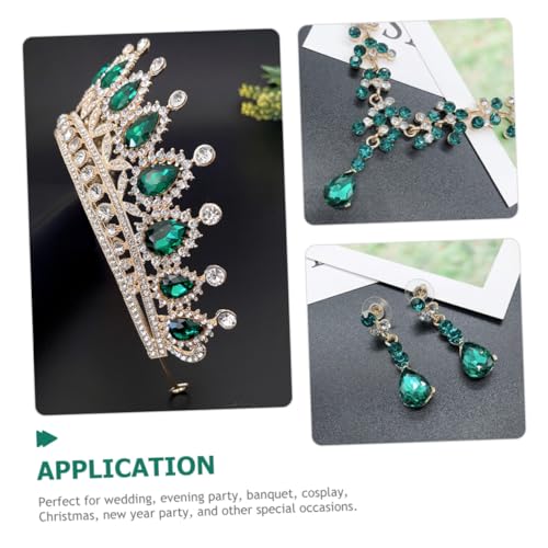 Conjunto de joyas nupciales de cristales brillantes y gemas de imitación 2
