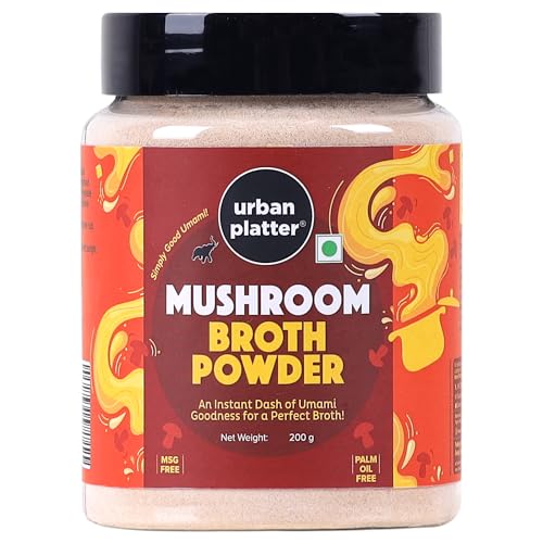 Image of Urban Platter Mushroom Bouillon & Broth Powder, 200g (Plant-Based | Instant Soup Base | MSG-Free | Umami-Rich)