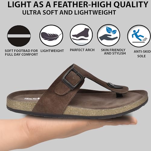 Image of HEALTH FIT Comfortable & LightWeight | Fashionable & Everyday Stylish & Durable Design Slip-on Style Flip Flops for Gents HF3078
