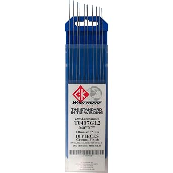 CK T0407GL2 2% Lanthanated Tungsten Electrode .040" X 7", 10 Pack