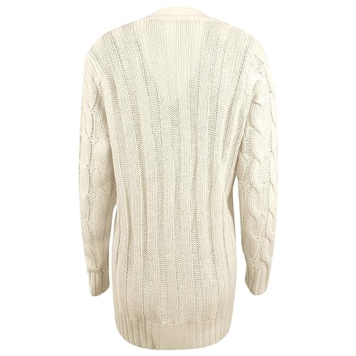 Sweaters for Women Open Front Fashion Cardigan Button Down Cable Knit Chunky Long Sleeve Fall Outfits3
