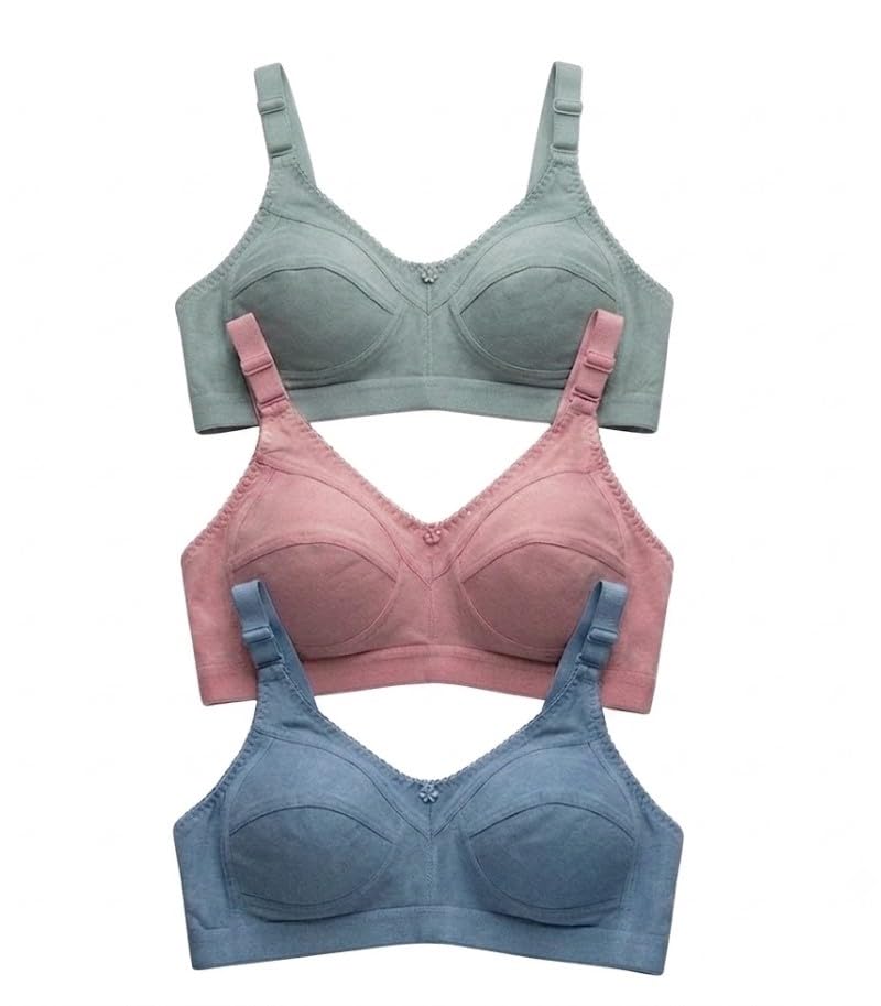 csu Women’s Cotton Full Coverage Non-Padded Wire Free T-Shirt Bra Combo-picture-23
