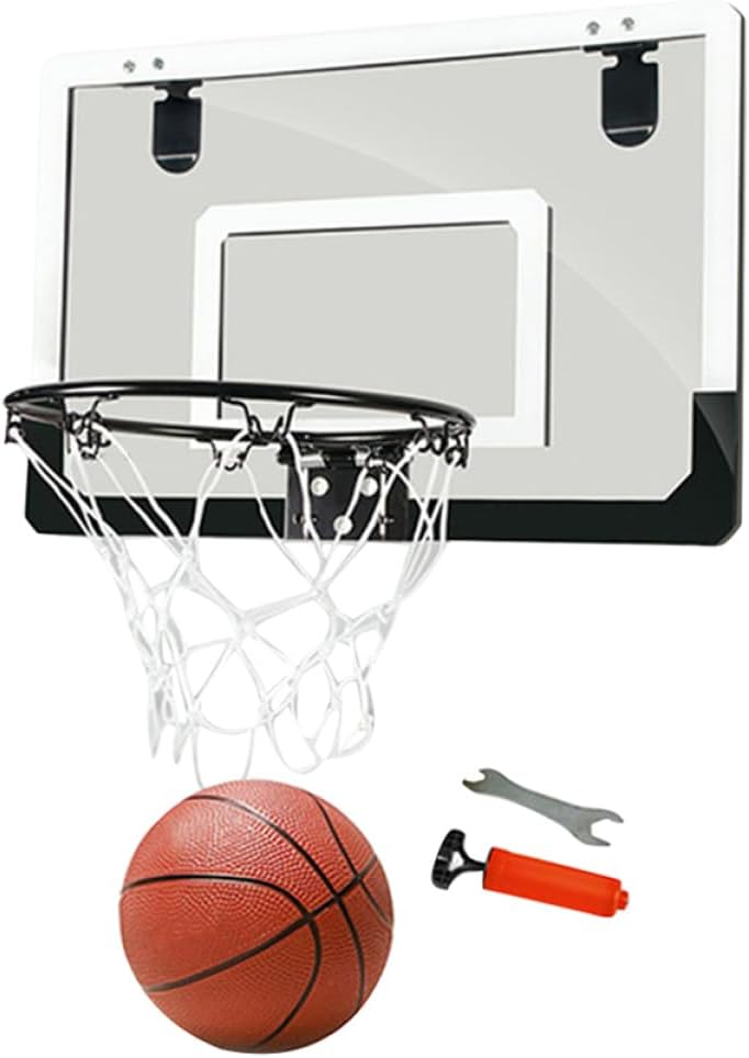 Toyvian Back of Door Basketball Hoop Portable Mini Basketball Board Easy Assemble