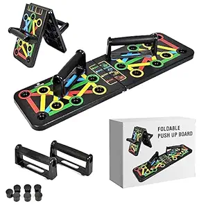 URBANFIX Pushup Board Portable Multi-Function Foldable 12 in 1 Push Up Bar Handles for Floor Professional Push Up Strength Training Equipment | Home Workout Equipmet for Men Women