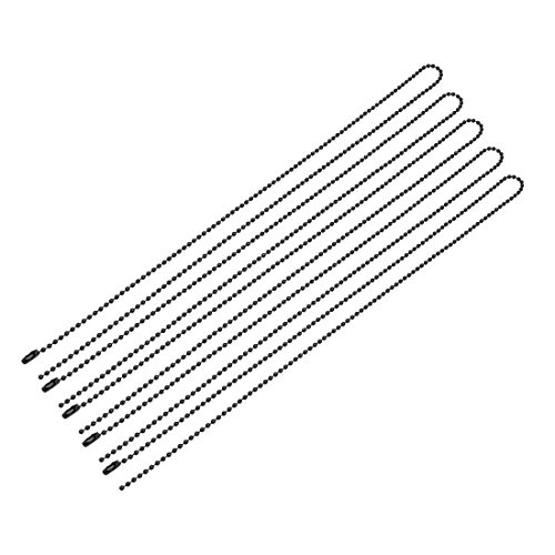 Aexit Black Stainless Lighting fixtures and controls Steel Bead Ball Chain Keychain 2.4mm Dia 28-Inch Long 5pcs