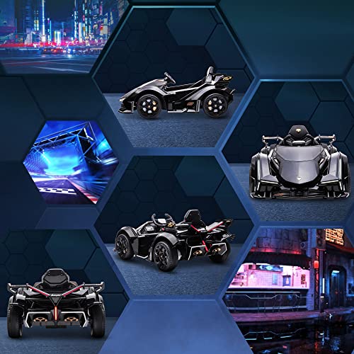 Aosom US370-204V80BK0131 12V Electric Ride-On Car, Licensed Lamborghini V12 Vision Gran Turismo Battery-Powered Ride-On Toy With Remote Control, Bluetooth, Music, Led Lights, For 3-6 Year Old Boys And Girls thumb #3