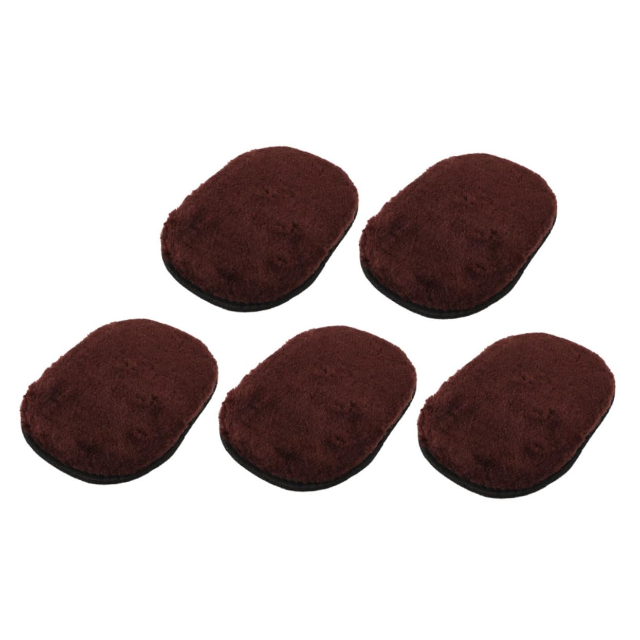 KOMBIUDA 5pezzi Kit di Pulizia per Scarpe in Finta Lana Lucidatura Guanti per Lucidare le Scarpe Applicatore per Pulizia e Lucidatura Dimensioni Pratiche per Uso Quotidiano e Viaggi