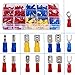 LUOWAN Cosses Electriques a Sertir, 280 PCS Cosse Electrique Isolée, Connecteurs électrique a sertir, Cosses et kits, Assortiment Connecteurs Ronde Cosses Plates Cosses Femelles Cosses Fourches
