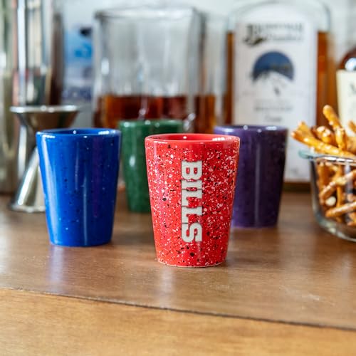 Rico Industries CSK3520RD Nfl Football Buffalo Bills 2Oz Ceramic Shot Glass thumb #3