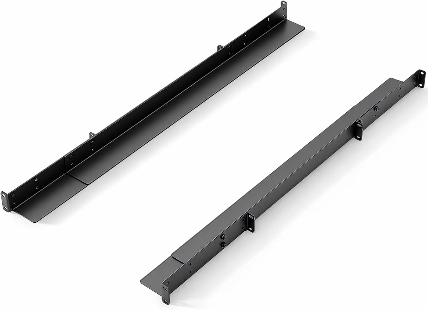 Shimeyao 2 Set 1U Rack Mount Rails Universal 4 Post Server Rack Rail Shelf 16-29 Inch Adjustable Depth 120-44 lb Capacity for 1U Server Shelf Computer Cabinets Network Equipment IT Accessories