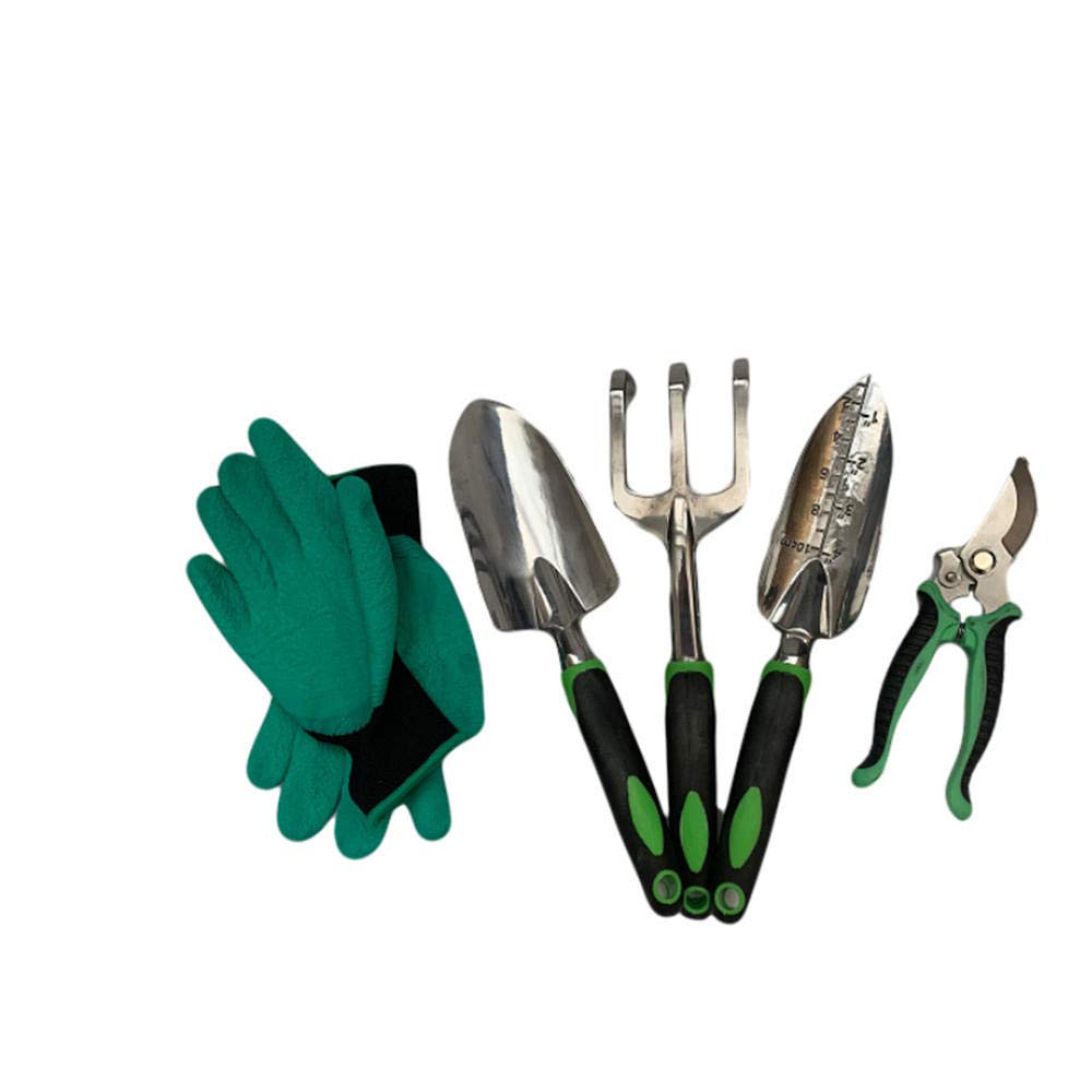Juego de Herramientas de jardinería para jardín Juego de Herramientas de jardín de aleación de Aluminio de Cuatro Piezas Herramientas de jardinería con Mango de Dos Colores de Silicona