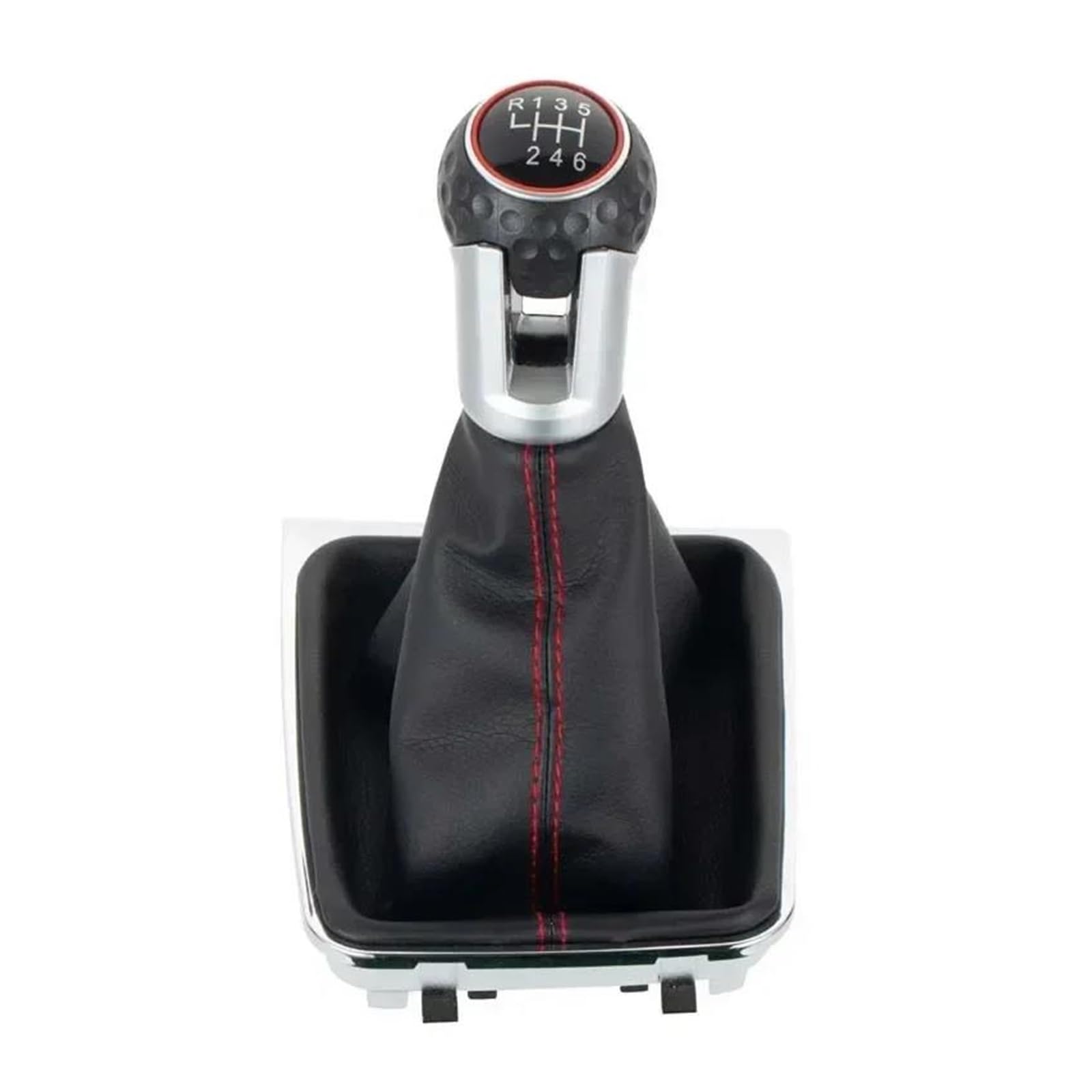 AHRPKAMERD Gear Shift Knob 1PCS for Golf 7 A7 MK7 for GTI for GTD 5/6 Speed Gear Shift Knob LHD 2013-2018 Gear Stick Head(6 Speed Red Line)