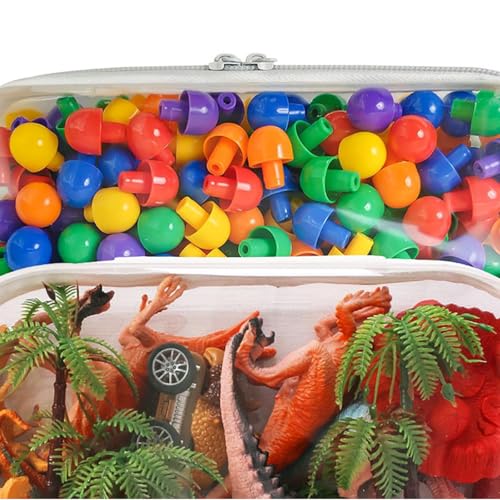 Image of Clear Hard Shell Zipper Case Hard Storage Plastic Zipper Boxes Stackable, Transparent & Ultra Versatile for Any Space White Medium