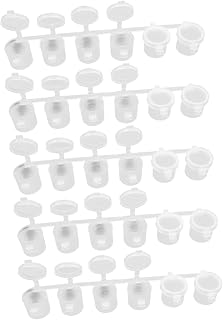 Paint Pot Strips Paints 5 sets Easter Egg Cup Supplies Container DIY Strips Watercolor Pigment Empty Clear Small Pots Painting Crafts Paint Storage Arts Plastic Container