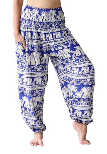Full Funk Smock Waist Viscose Aladdin Harem Baggy Pants Rayon Summer Hippie Boho Mixed Retro Artworks