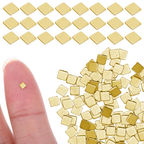 Alipis Plaquettes de Soudure Prédécoupées en Cuivre Plaqué 150 Pièces 2 x 2 mm, pour Réparation de Bijoux, Électronique et Loisirs Créatifs, Faciles à Souder