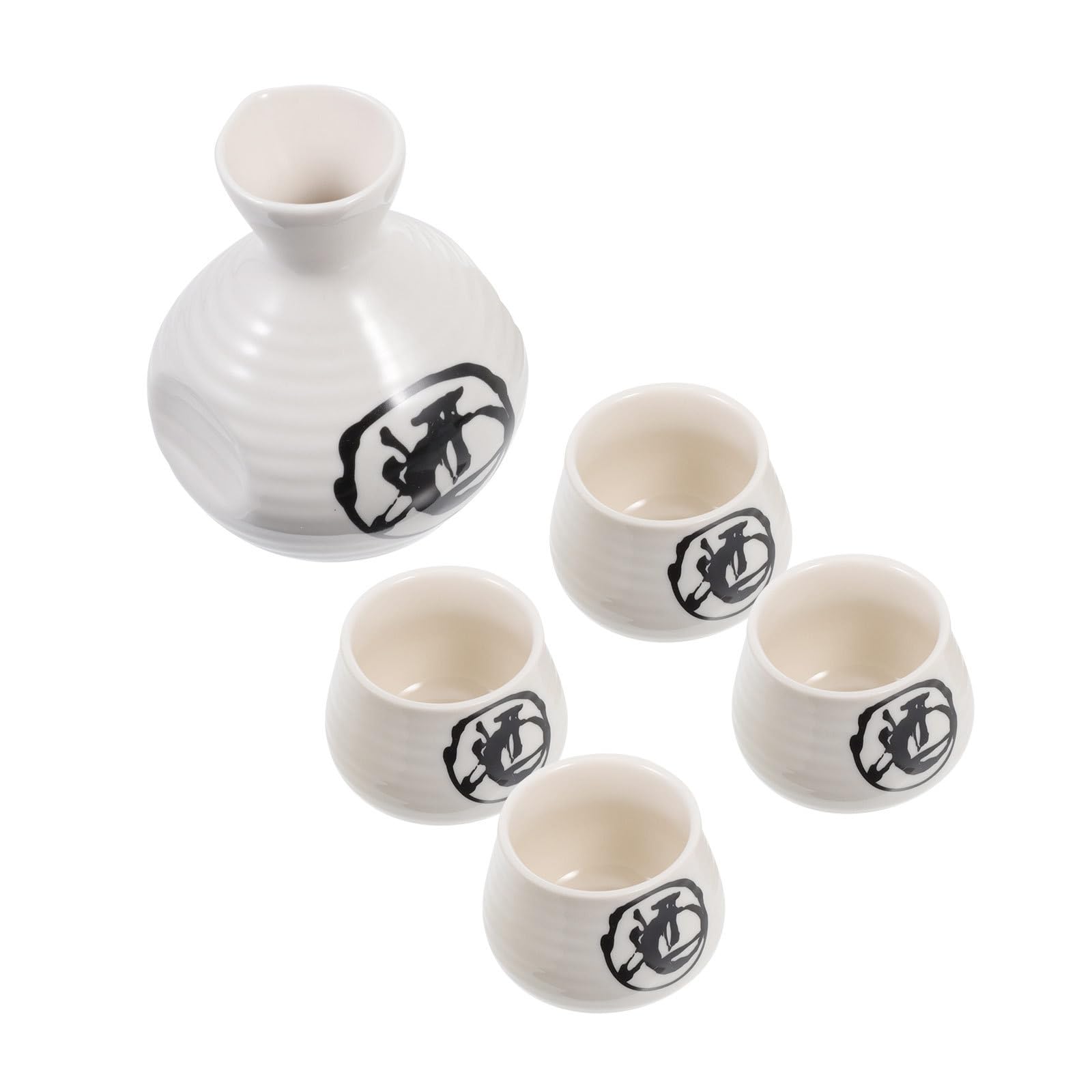 Copas de sake de cerámica negra chic para tus cenas japonesas y fiestas en casa INOOMP