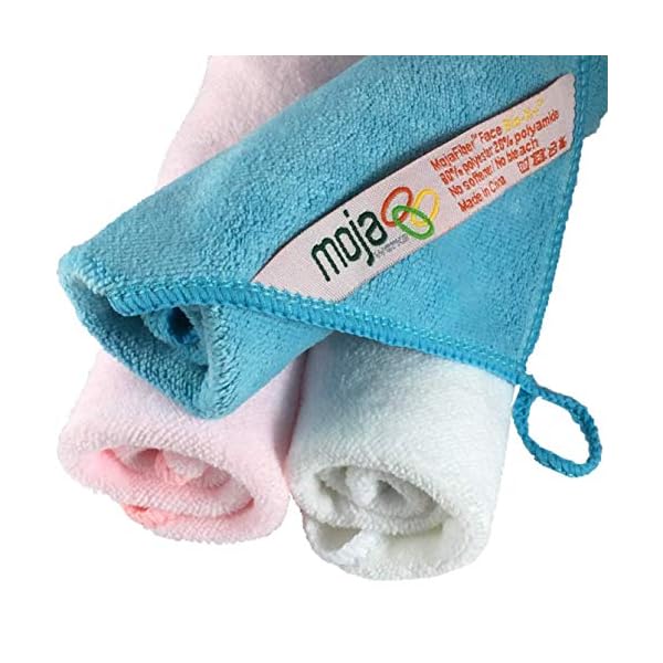 MojaWorks Microfiber Face Cloth Cleaning - Heavy Duty Stitching, Dual Purpose, Ultra Dense, Exfoliate Skin, Cleanse…
