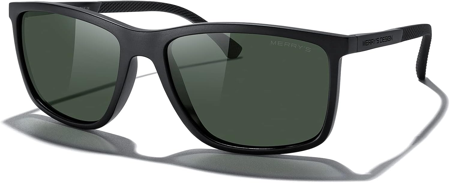 MERRY'S Polarized Sunglasses For Men UV400 Protection For Fishing Driving Aluminum Temple S8658