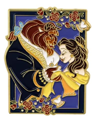 Image of Beauty and the Beast, Beast and Belle Dancing Enamel Pin
