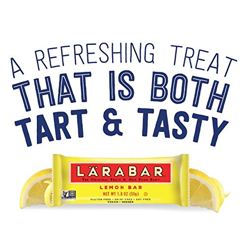 LÄRABAR Gluten Free Bar, Lemon Bar, 1.8 oz Bars (16 Count), Whole Food Gluten Free Bars, Dairy Free Snacks