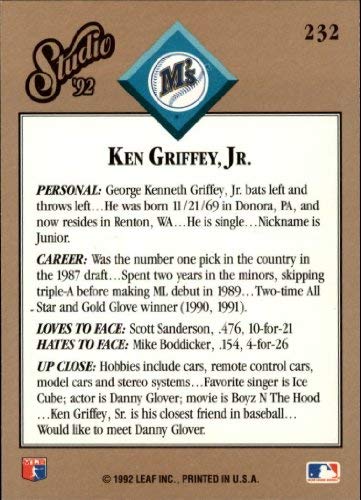 Ken Griffey Jr. サイン入りカード 1992 グリフィー KEN GRIFFEY JR