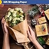 Vanhench Brown Wrapping Paper Roll, Craft Kraft Packing Paper 17.5"x 1200"(100') for Birthday Gift Bulletin Board Arts Bouquet Flower Table Covering Poster Moving Supplies 70GSM 50LB #2
