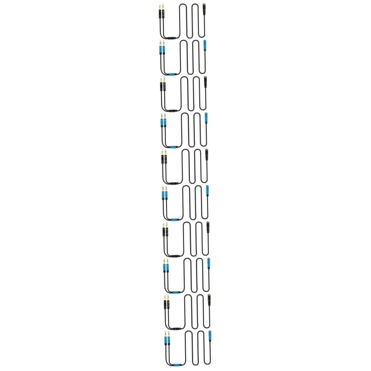 DOITOOL 10 Pezzi Cavo di trasferimento virgola due audio e cavo sdoppiatore microfono del computer adattatore jack cuffie adattatore cuffie jack accessorio informatico accessorio audio
